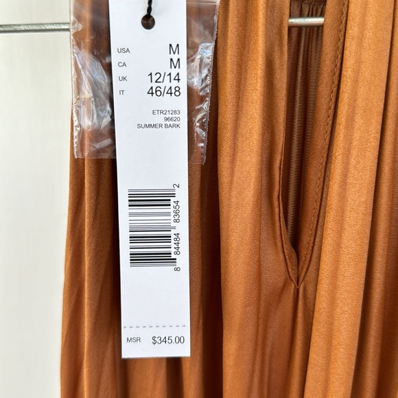 ELIE TAHARI NWT Pleated Blouson Midi Dress SZ M - Picture 8 of 8